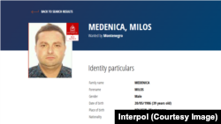 Miloš Medenica na potjernici Interpola