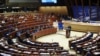 France - Armenian President Serzh Sarkisian speaks at the Council of Europe's Parliamentary Assembly, Strasbourg, 22Jun2011.