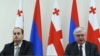 Armenia - Foreign Minister Edward Nalbandian and his Georgian counterpart Mikheil Janelidze at a news conference in Yerevan, 25Mar2016.