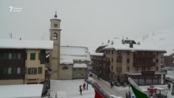 Дар остонаи Бозиҳои олимпӣ дар Милану Кортина барф борид