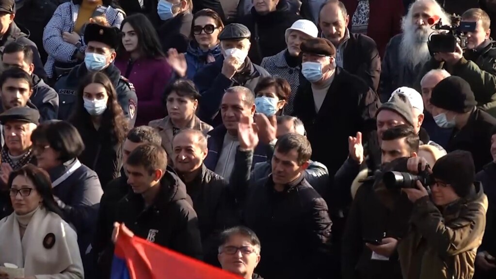Thousands Gather Outside Armenian Parliament, Amid Heavy Security, To Demand PM Resign