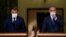 امانوئل مکرون، رئیس‌جمهوری فرانسه (چپ) و مصطفی الکاظمی، نخست‌وزیر عراق. ۱۲ شهریور