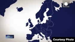 Belarus - Map of Europe on the channel Euronews