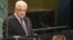 Palestinian Authority President Mahmud Abbas speaking at the UN in September.