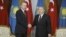 FILE: Kazakh President Nursultan Nazarbaev (R) with his Turkish counterpart Tayyip Erdogan.