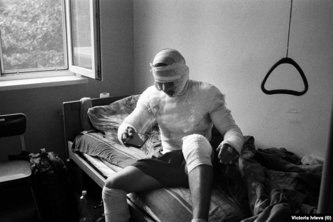 Николаев. Украинский солдат в госпитале, 18 августа 2022