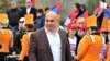 Armenia - The Prosperous Armenia Party's mayoral candidate Eduard Babayan attends an election campaign rally in Abovian, December 1, 2021.