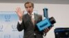 The director-general of the International Atomic Energy Agency, Rafael Mariano Grossi, with a surveillance camera in 2021.