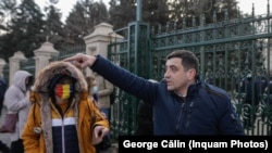 Protest organizat de AUR în fața Parlamentului României 