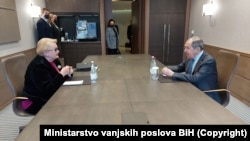 Bisera Turkovic i Sergej Lavrov na sastanku u Sočiju, Rusija, 21. decembar 2021. godine