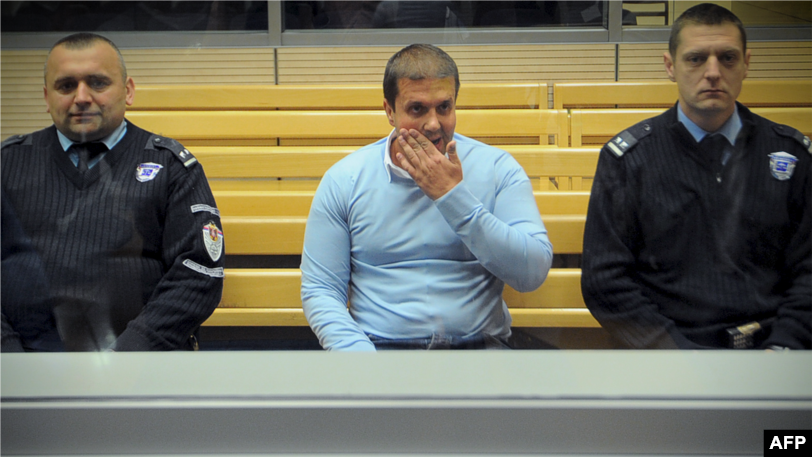 Дарко Шариќ во судницата на Специјалниот суд во Белград, 27 декември 2021 година.