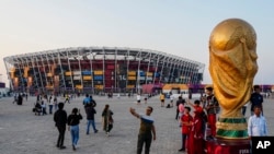 Unul din stadioanele Cupei Mondiale din Qatar, în decembrie 2022.