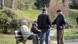 Serbia -- The pensioners in Belgrade (old people, pensioner, city, town, life, relaxation) 16November2016