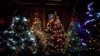 Video grab: A couple in the German town of Rinteln wins the world record title with their 444 Christmas trees in one home