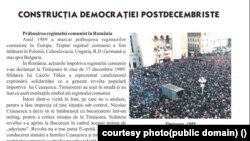 Manualul de clasa a XII-a al Editurii Corvin prezintă pe scurt evenimentele din decembrie 1989