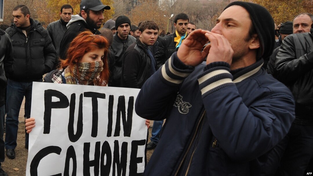 Ереванская демонстрация против визита Путина
