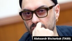 Kirill Serebrennikov attends hearings in a court in Moscow on July 9