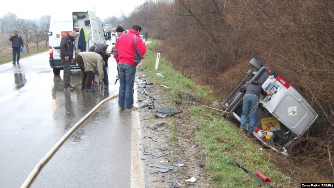 The driver of the car, a Volkswagen Polo, died in the accident.