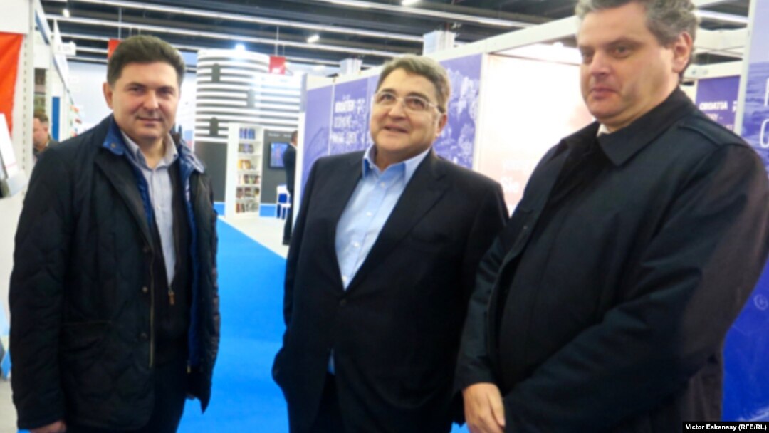 Emil Hurezeanu, în 2016, la Târgul de carte de la Frankfurt, la standul Republicii Moldova