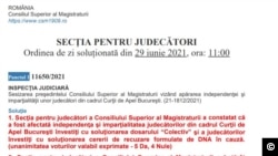 Decizia Secției pentru Judecători a CSM prin care se apară reputația completului din dosarul Colectiv