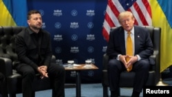 Президенти США і України Дональд Трамп і Володимир Зеленський на зустрічі в рамках саміту лідерів НАТО в президентському комплексі «Бестепе» в Анкарі, Туреччина, 8 липня 2026 року