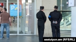 Armenia - Military police officers are deployed at Yerevan's Zvartnots international airport, June 4, 2026.