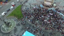 День памяти жертв депортации крымских татар на Майдане Независимости с высоты птичьего полета (видео)