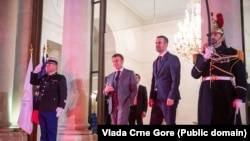 Predsjednik Francuske Emanuel Makron i premijer Crne Gore Milojko Spajić