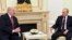 Russian President Vladimir Putin (right) and his Belarusian counterpart, Alyaksandr Lukashenka, meet in Moscow on April 22. 