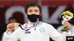 Елдос Сметов Токио олимпиадасының қола жүлдесін алған сәт. 24 шілде 2021 жыл. 