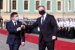 Во время визита президента Польши Анджея Дуды в Киев, 12 октября 2020 года