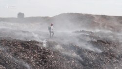 Пожар на мусорном полигоне: сельчане неделю дышат гарью
