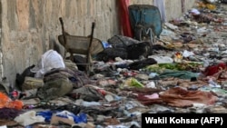 Belongings left at the site of the August 26 Kabul attack, which killed scores of people.