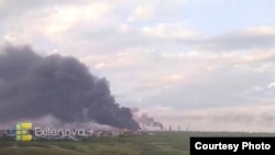 Пожежа на Сизранському НПЗ в Самарській області РФ, 12 липня 2026 року, кадр поширений телеграм-каналом Exilenova+