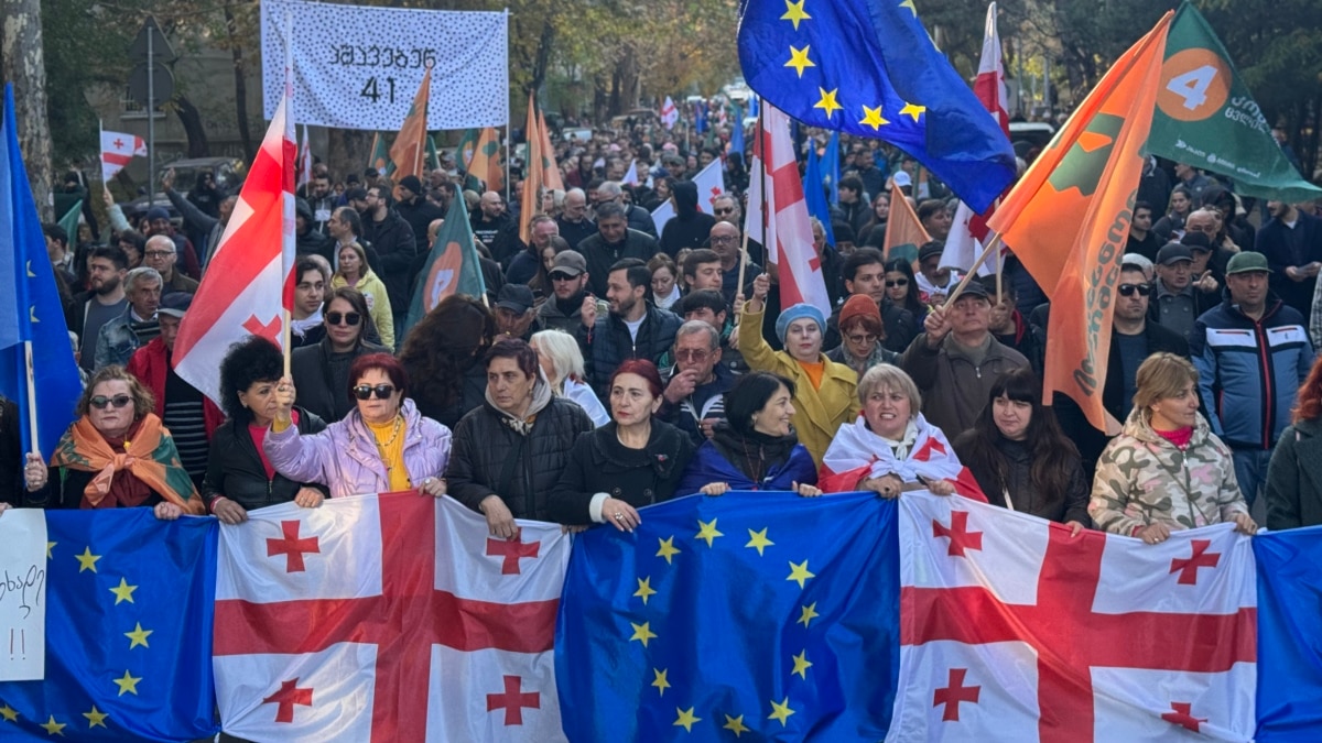 It is another protest action in Tbilisi