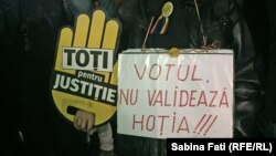 La demonstrația antiguvernamentală de la București la 10 decembrie