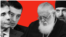 Колаж с лицата на премиера Гиорги Гахария, Бидзина Иванишвили и патриарх Илия II