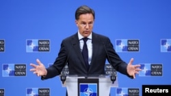 Mark Rutte na pres-konferenciji u sedištu NATO-a, Brisel, 17. juna 2026.