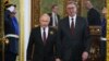Predsednik Srbije Aleksandar Vučić sastao se u Kremlju sa ruskim predsednikom Vladimirom Putinom tokom obeležavanju 80. godišnjice pobede nad fašizmom, 9. maj 2025. 