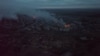 Vedere aeriană a orașului Vuhledar bombardat intens de forțele ruse, 26 ianuarie 2023.