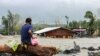 Mjesto Barangay Busay nakon prolaska tajfuna, kod grada Daraga, provincija Albay, Filipini