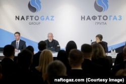 Сергій Корецький в ролі очільника «Нафтогазу» поряд з тодішнім прем’єр-міністром Денисом Шмигалем