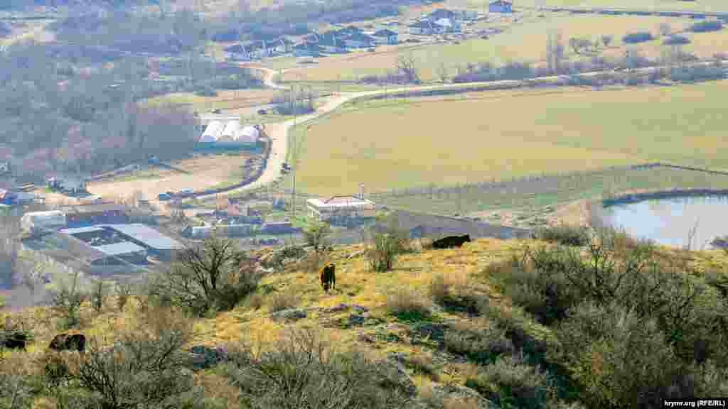 Вид на долину Кизилкобинки с верховья яйлы