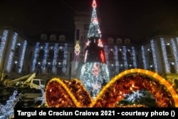 Piața de Crăciun din Craiova este singura din țară înscrisă într-o competiție europeană a celor mai frumoase piețe europene de Crăciun.