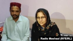 Pakistan, Sindh (April 14, 2021): Hindu girl Simran Kumar, whose Muslim name is now Ayesha and her husband Shakeel Kuri 