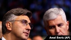 Andrej Plenković i Dragan Čović u Mostaru u oktobru 2018.