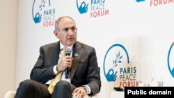 France - Armenian Prime Minister Nikol Pashinian speaks during the Paris Peace Forum, October 29, 2025.