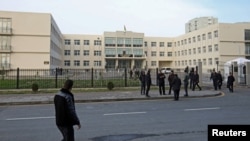 Azerbaijan - A courthouse in Baku where former leaders of Nagorno-Karabakh went ont rial on January 17, 2025.