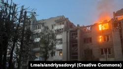 Пашкоджаны расейскім абстрэлам жылы дом у Львове, 30 ліпеня 2026 году