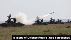 Підрозділи ППО армійського корпусу Чорноморського флоту Росії на полігоні «Опук» у Криму (архівне фото)